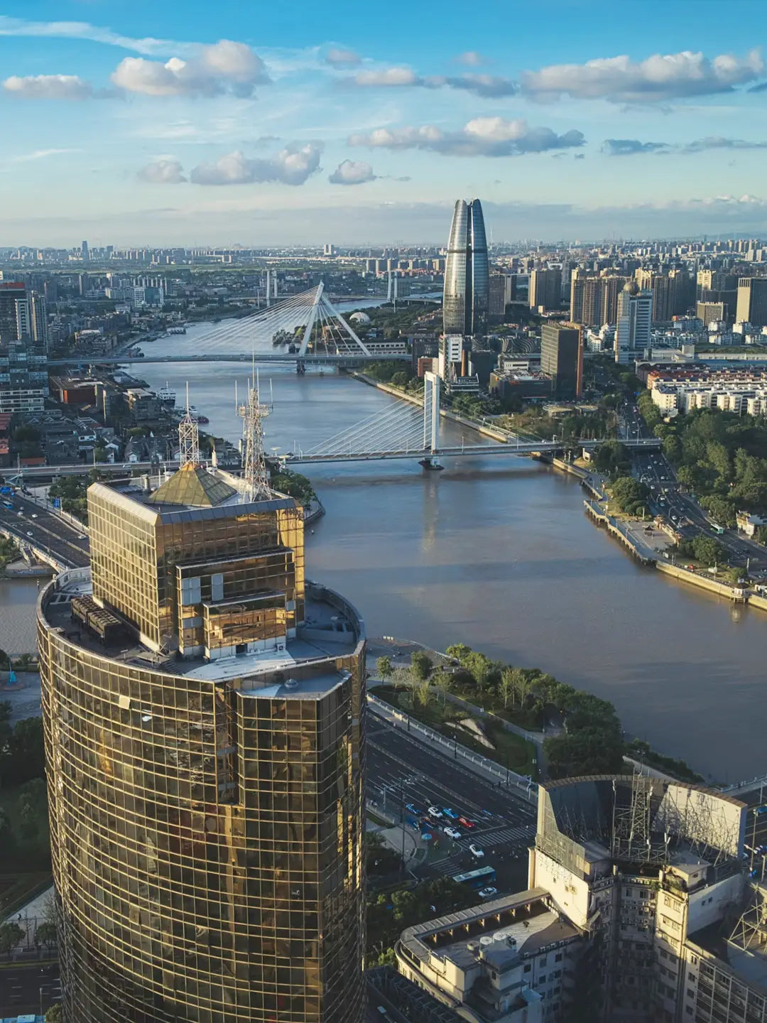 Ningbo Old Bund panorama