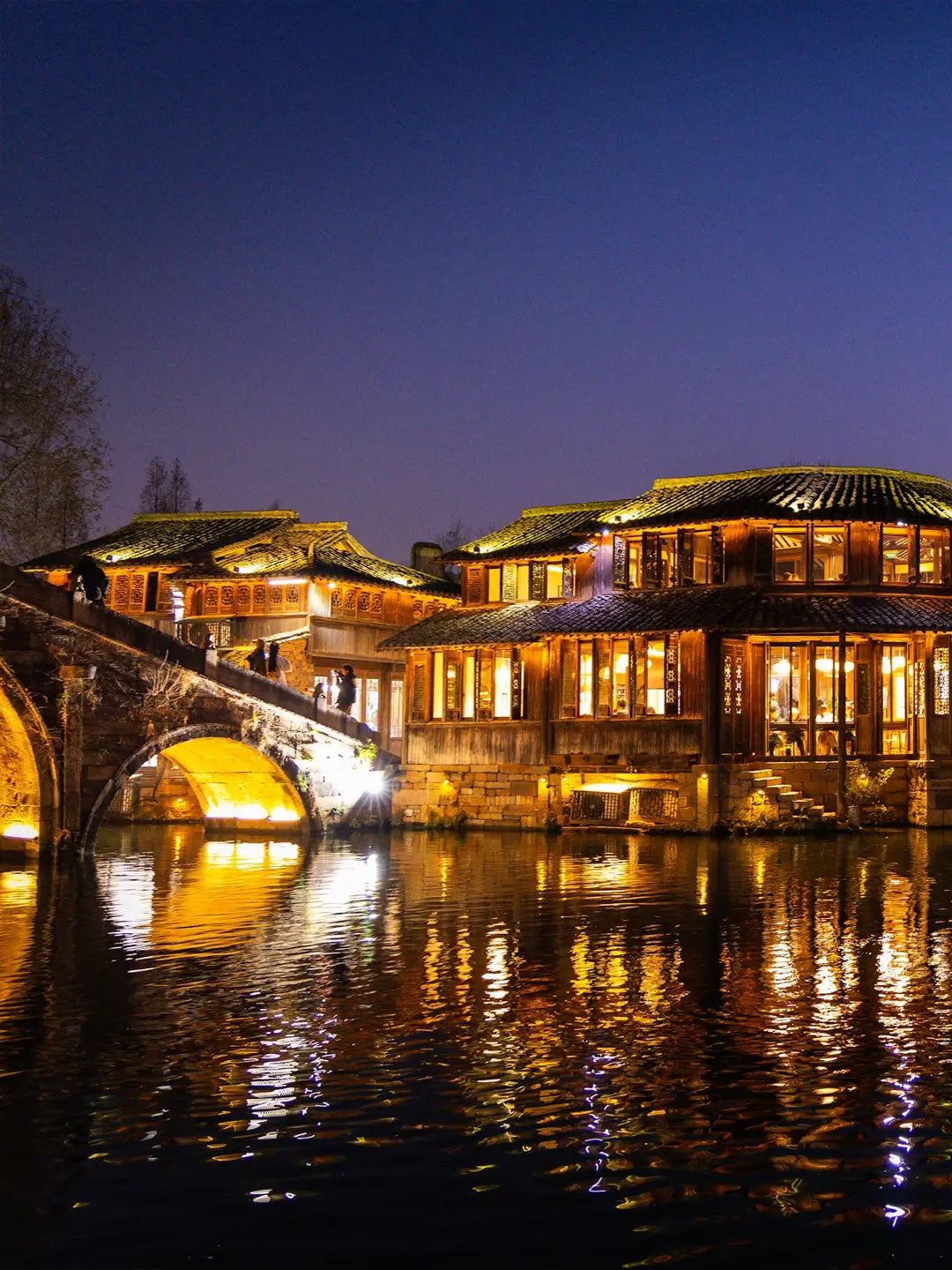 Wuzhen night lighting view