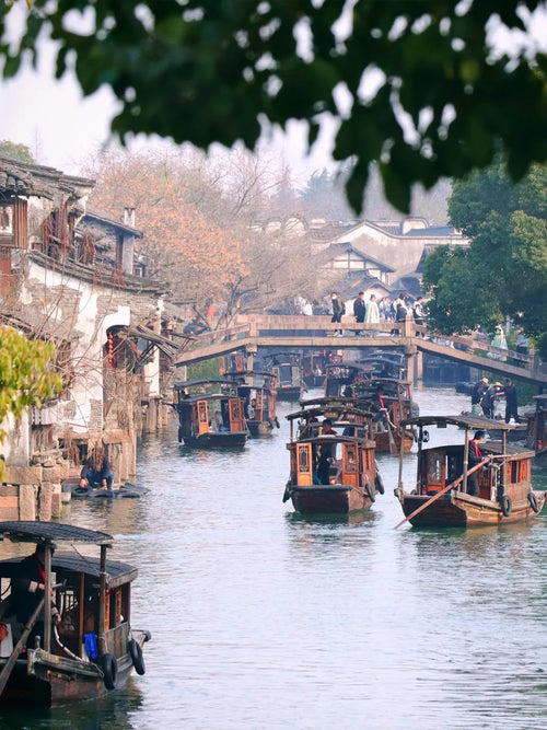Wuzhen water town ancient waterways and residences